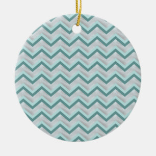 Ornement Rond En Céramique Turquoise et perles ZigZag