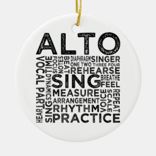 Ornement Rond En Céramique Typographie d'alto