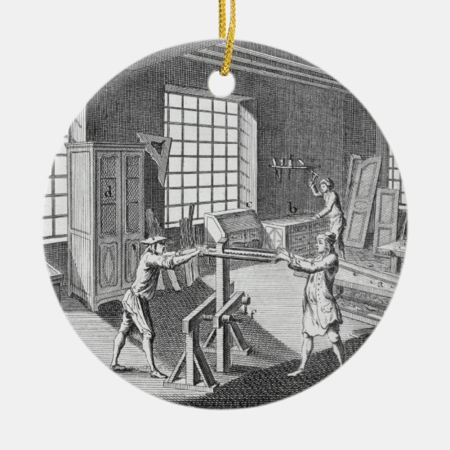 Ornement Rond En Céramique Un atelier de l'ébéniste, du 'Encyclopedie (Devant)