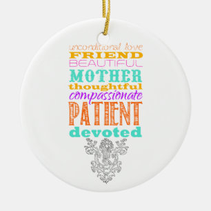 Ornement Rond En Céramique Unconditional love