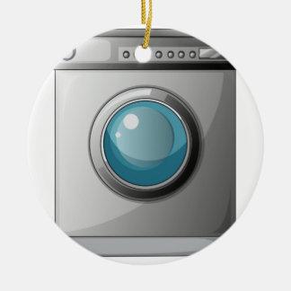 Ornement Rond En Céramique Une machine à laver
