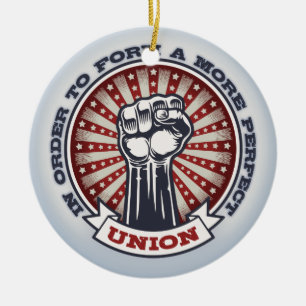 Ornement Rond En Céramique Une union plus parfaite
