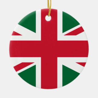 Ornement Rond En Céramique Union Jack