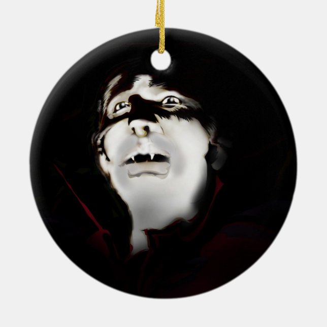 Ornement Rond En Céramique Vampire (Dos)