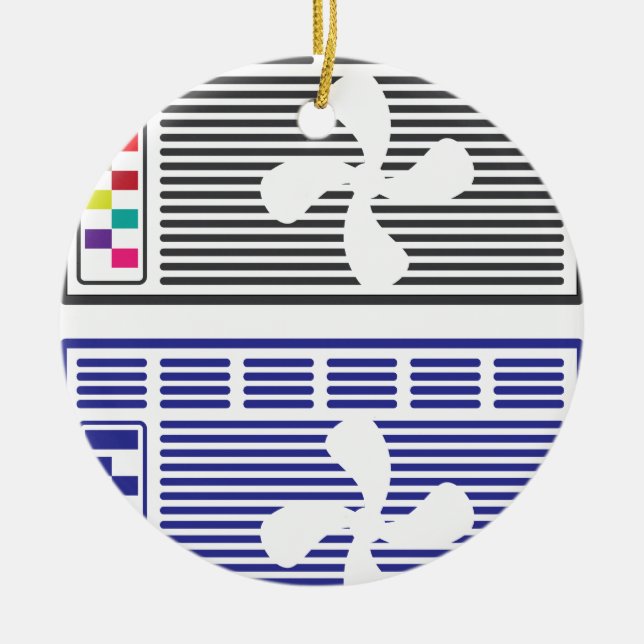 Ornement Rond En Céramique Vecteur de climatiseur (Devant)