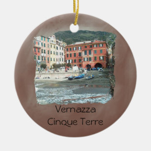 Ornement Rond En Céramique Vernazza - Cinque Terre
