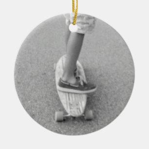 Ornement Rond En Céramique Vie hors du bord de mer