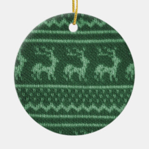 Ornement Rond En Céramique Vilain motif de Noël
