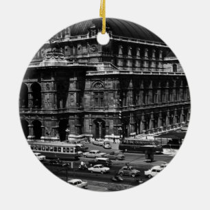Ornement Rond En Céramique Vintage Autriche Vienne Staatsoper opéra 1970
