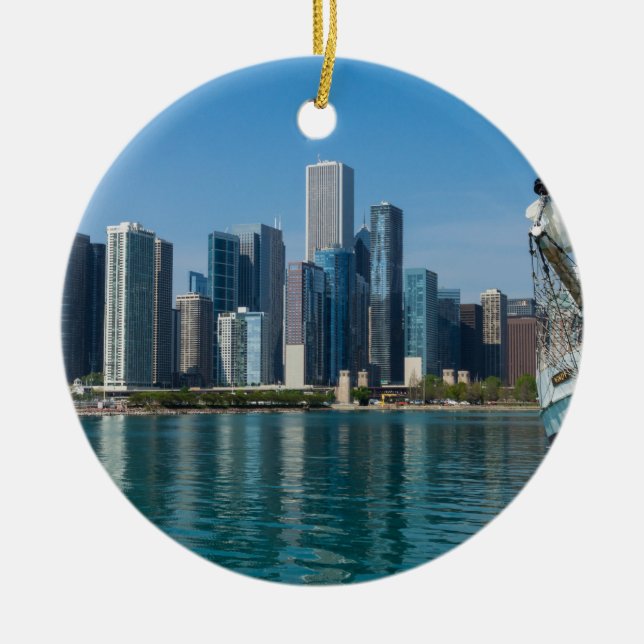 Ornement Rond En Céramique Voile Windy (Devant)