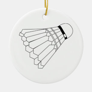 Ornement Rond En Céramique Volant de badminton