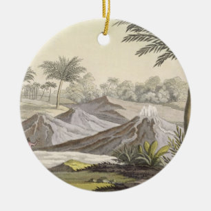 Ornement Rond En Céramique Volcan d'Ario di Turbaco près de Carthagène,