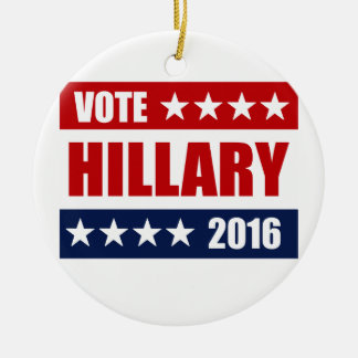 Ornement Rond En Céramique VOTE HILLARY 2016.png