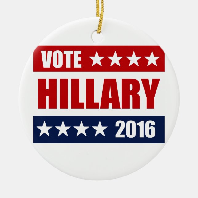 Ornement Rond En Céramique VOTE HILLARY 2016.png (Devant)