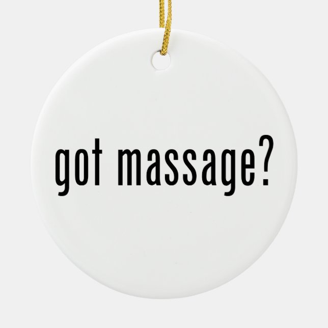 Ornement Rond En Céramique Vous avez reçu un massage ? (Devant)