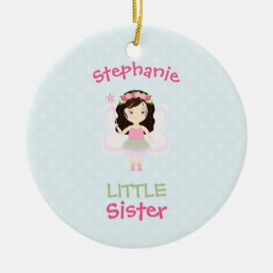 Ornement Rond En Céramique Woodland Fairy Princesse Little Sister