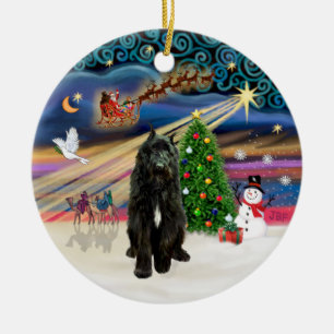 Ornement Rond En Céramique Xmas Magic - Bouvier (noir)