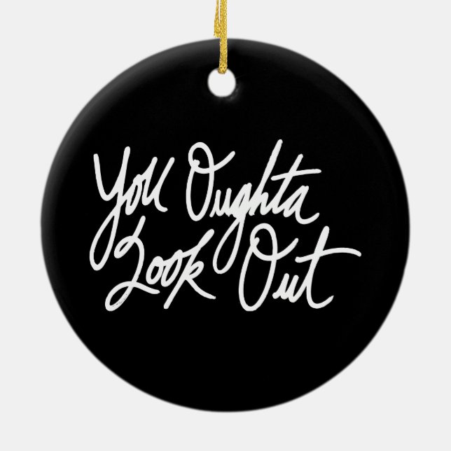 Ornement Rond En Céramique YOLO par l'amour je (Dos)