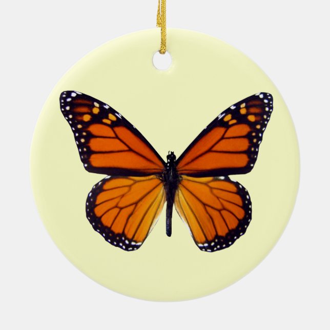 Ornement rond papillon orange (Dos)