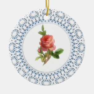 Ornement Rose Doily Style Rose