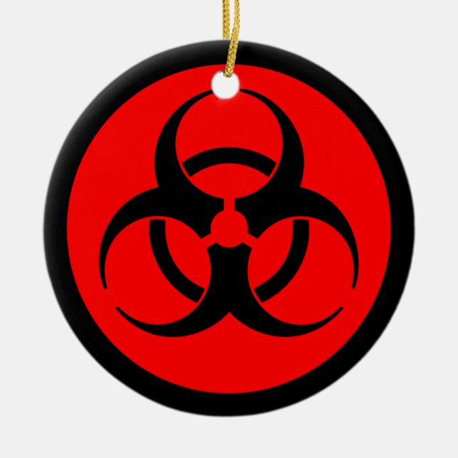 Ornement rouge et noir de symbole de Biohazard (Devant)