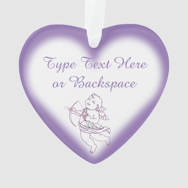 Ornement Saint Valentin Personnalisé Ornement Cupi (dos)
