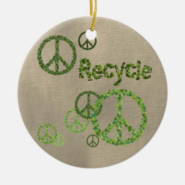 Ornement Signe de Paix à Recycler (Devant)