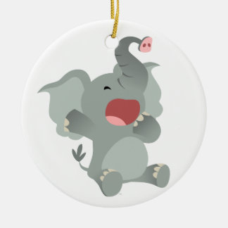 Ornement somnolent mignon d'éléphant de bande