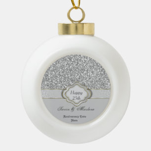 Ornement spécial en céramique du 25e anniversaire