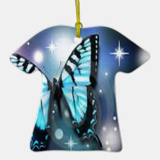 Ornement T-shirt En Céramique étincelle-papillon