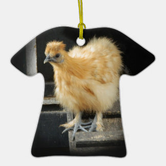 Ornement T-shirt En Céramique une belle image petite de poulet de Silkie