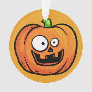 Ornement texte personnalisé Citrouille Halloween 1