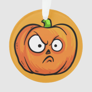 Ornement texte personnalisé Citrouille Halloween 2