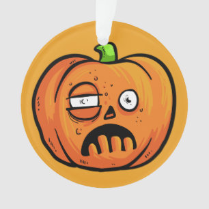 Ornement texte personnalisé Citrouille Halloween 8