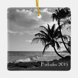 Ornement tropical de Noël d'île - personnaliser