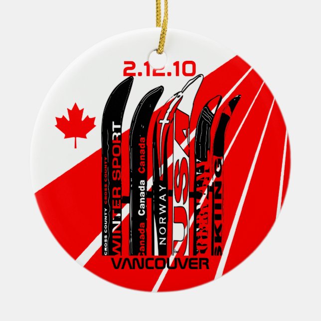 Ornement Vancouver Canada de supporter d'hiver (Devant)