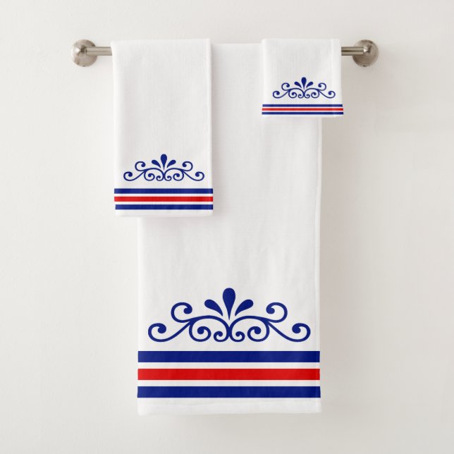 Ornement vectoriel chic et rayures bleues rouges s (En situation)