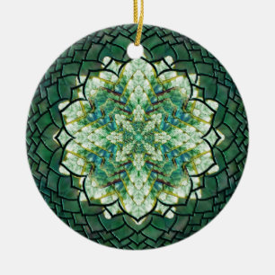 Ornement vert abstrait de mandala de lierre