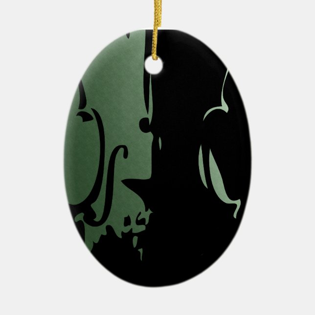 Ornement vert de violon (Devant)