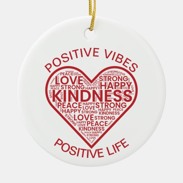 Ornement Vibrations Positives Vie Positive (Devant)