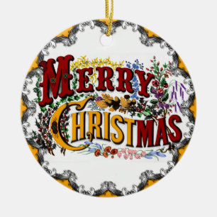 Ornement vintage de Joyeux Noël