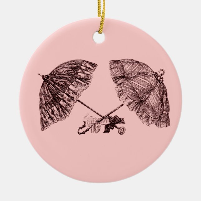 ornement vintage de parapluies de victorian (Devant)