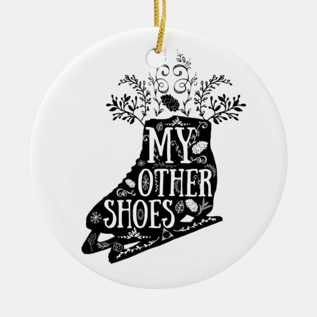 Ornement vintage de patin de glace (Devant)