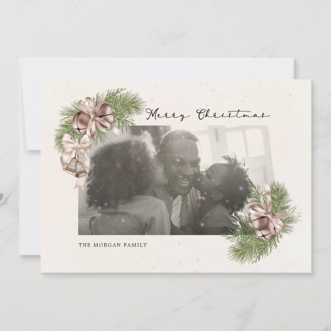 Ornement vintage Superposition photo Carte de vaca (Devant)