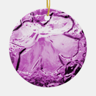 Ornement violet à fleur de verre