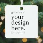 Ornement Votre Conception Télécharger le Carré mét<br><div class="desc">Un modèle personnalisé facile à utiliser qui vous permet de télécharger votre propre oeuvre depuis votre appareil! Customisez plus loin à Zazzle avec des images et du texte ou téléchargez n'importe quel fichier artwork (comme votre propre création de Photoshop ou Canva)! Les possibilités sont infinies pour n'importe quel but ou...</div>