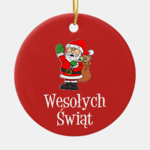 Ornement Wesolych Swiat Père Noël