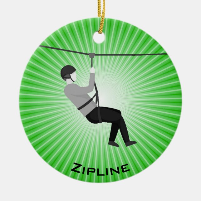 Ornement Zipline personnalisé (Devant)