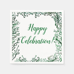 Ornements botaniques serviettes en papier personna