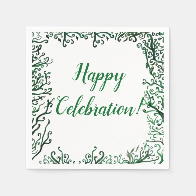 Ornements botaniques serviettes en papier personna (Devant)